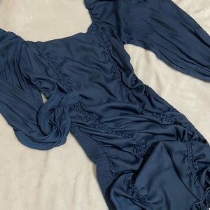 Blue long sleeve dress